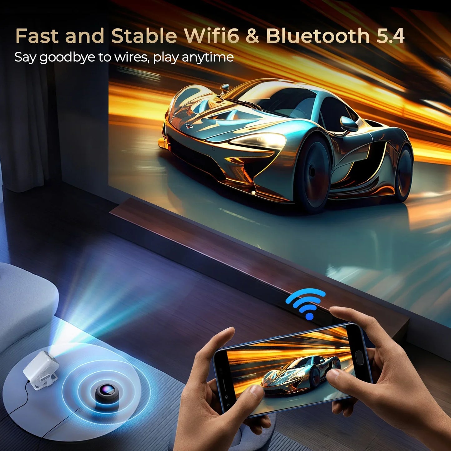 LynCast 4K X3AQ Projector Portable Home Theater