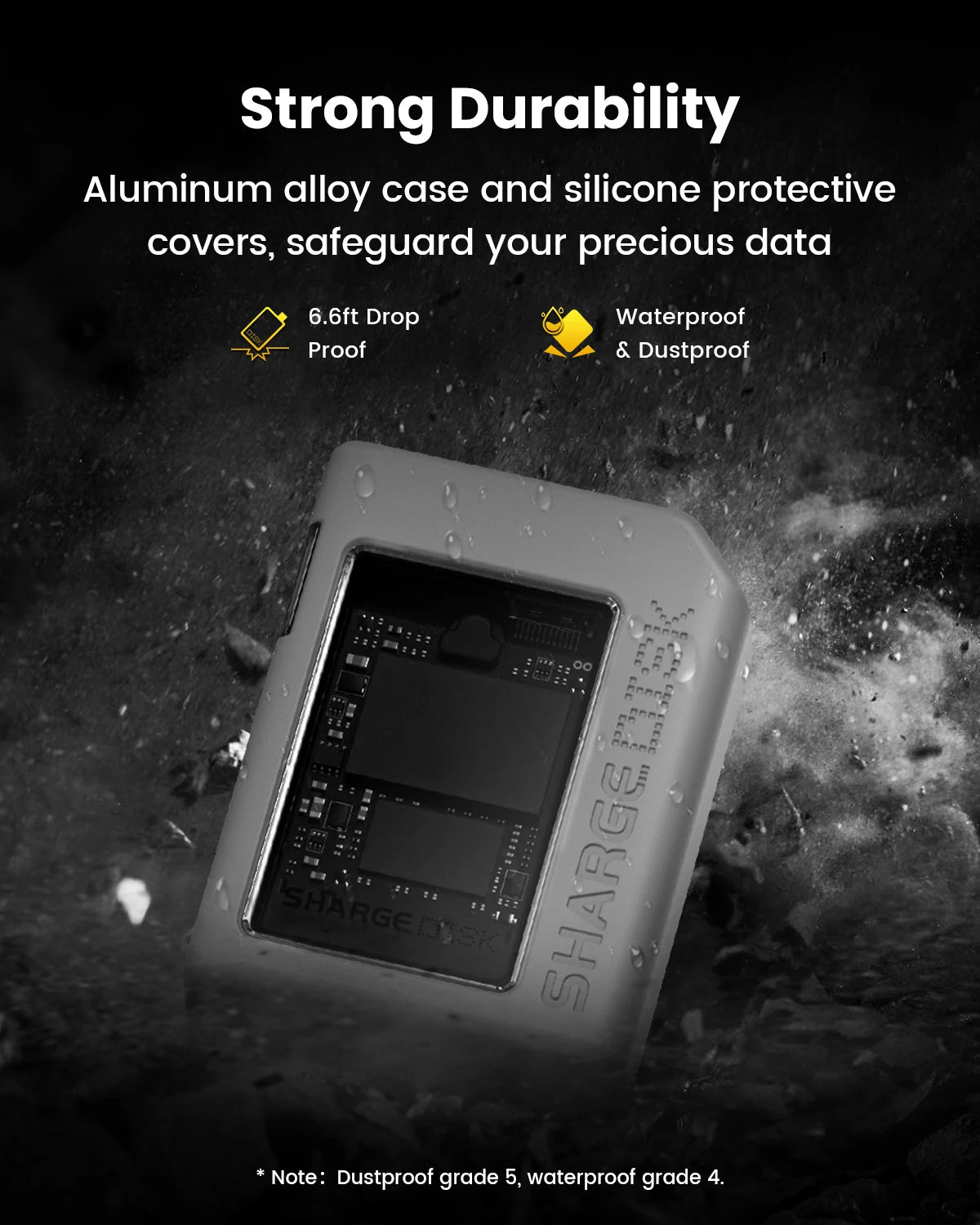 Sharge Nvme M2 Ssd Enclosure 10Gbps Portable Cooling Case