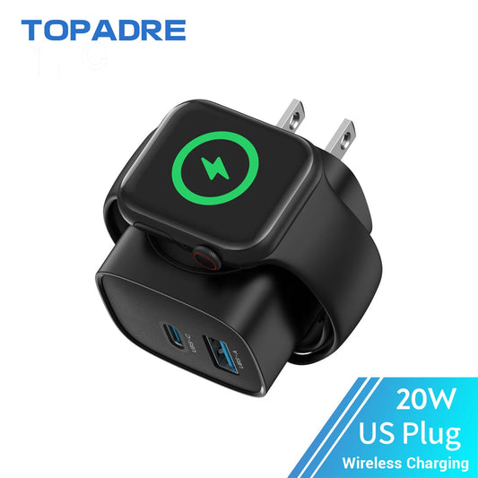 Topadre 3 In 1 Apple Watch Charger USB C PowerDelivery