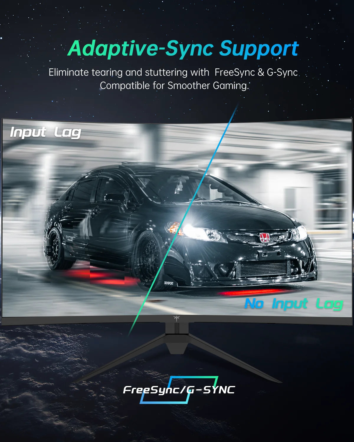 KTC QHD 180Hz Curved Gaming Monitor With 1ms Response
