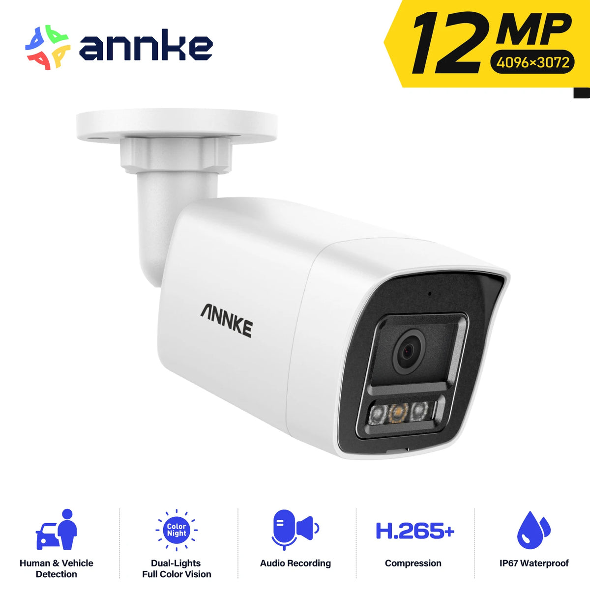 Annke 12MP Outdoor PoE Smart Dual Light Security Camera