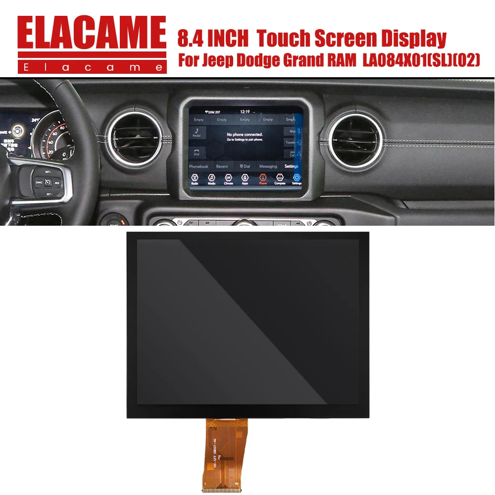 Elacame 8.4 Inch LCD Touch Screen For Chrysler Jeep Compass