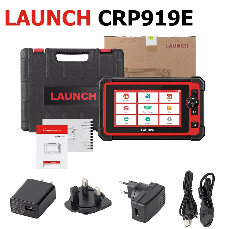 LAUNCH CRP919E Bluetooth OBD2 Car Diagnostic Scanner CAN FD DoIP ECU Coding
