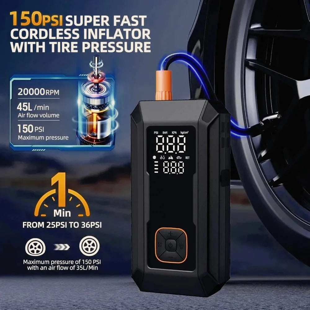 YINGBOOST 4000A Jump Starter With Air Pump And LED Light