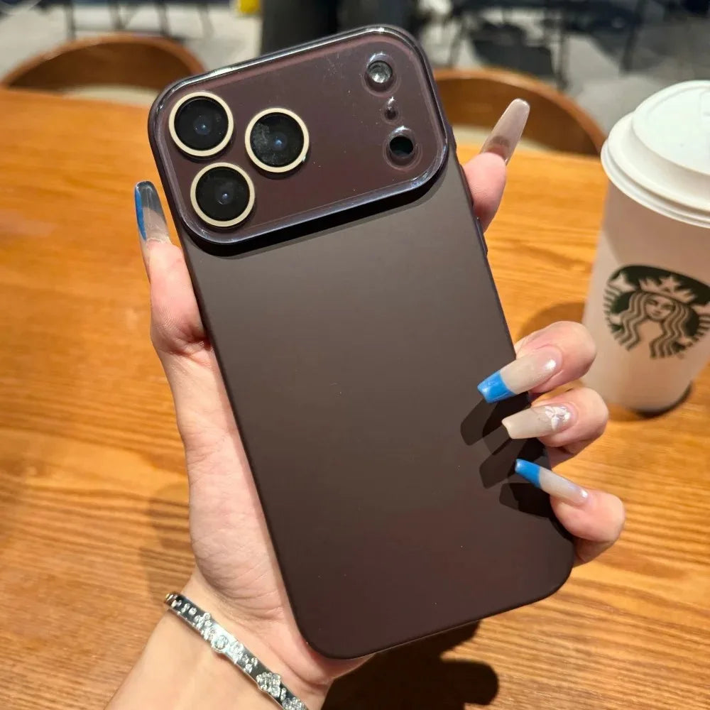 Shockproof Matte Glass Window iPhone Case