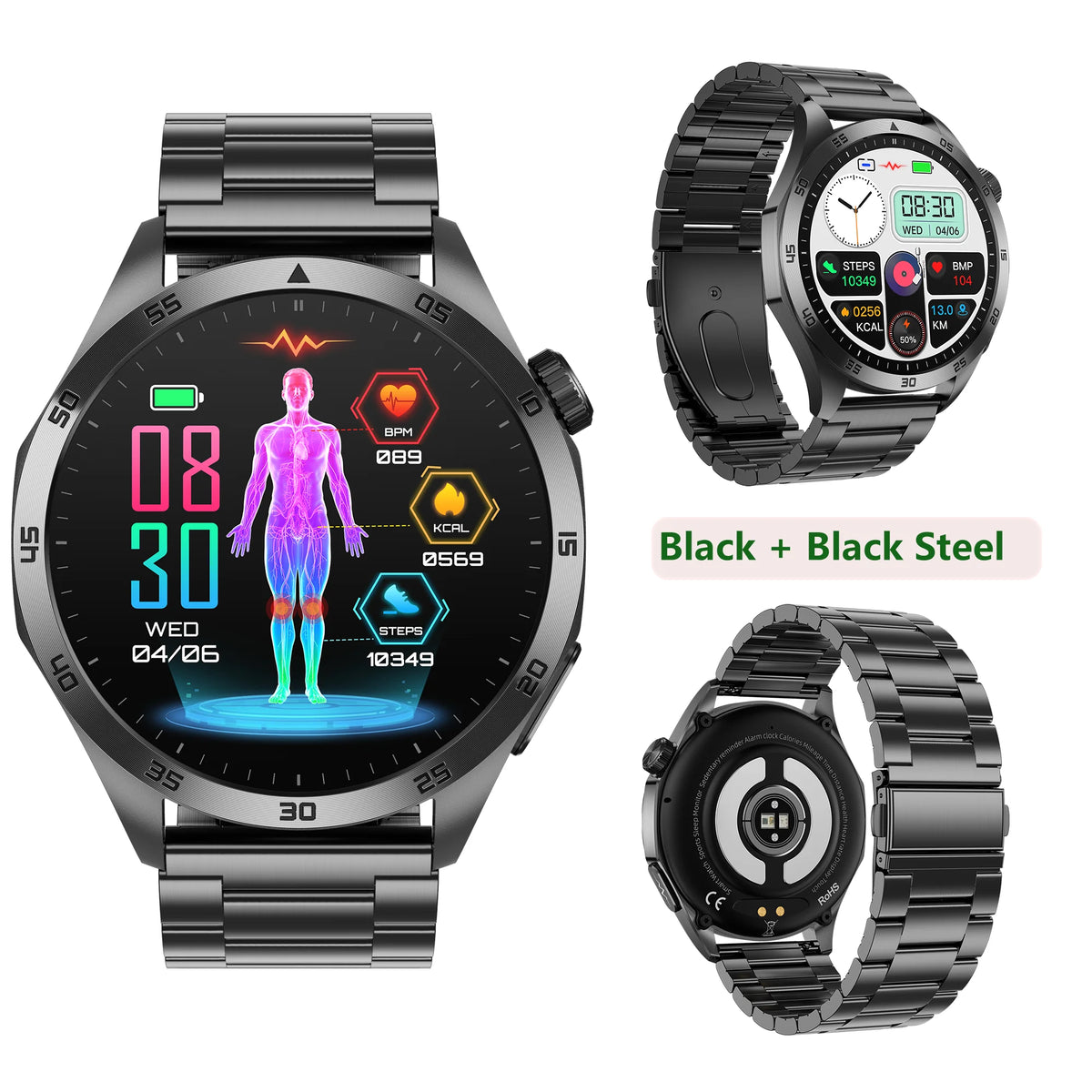 ECG Advanced Health Smart Watch Blood Oxygen Pressure Monitor