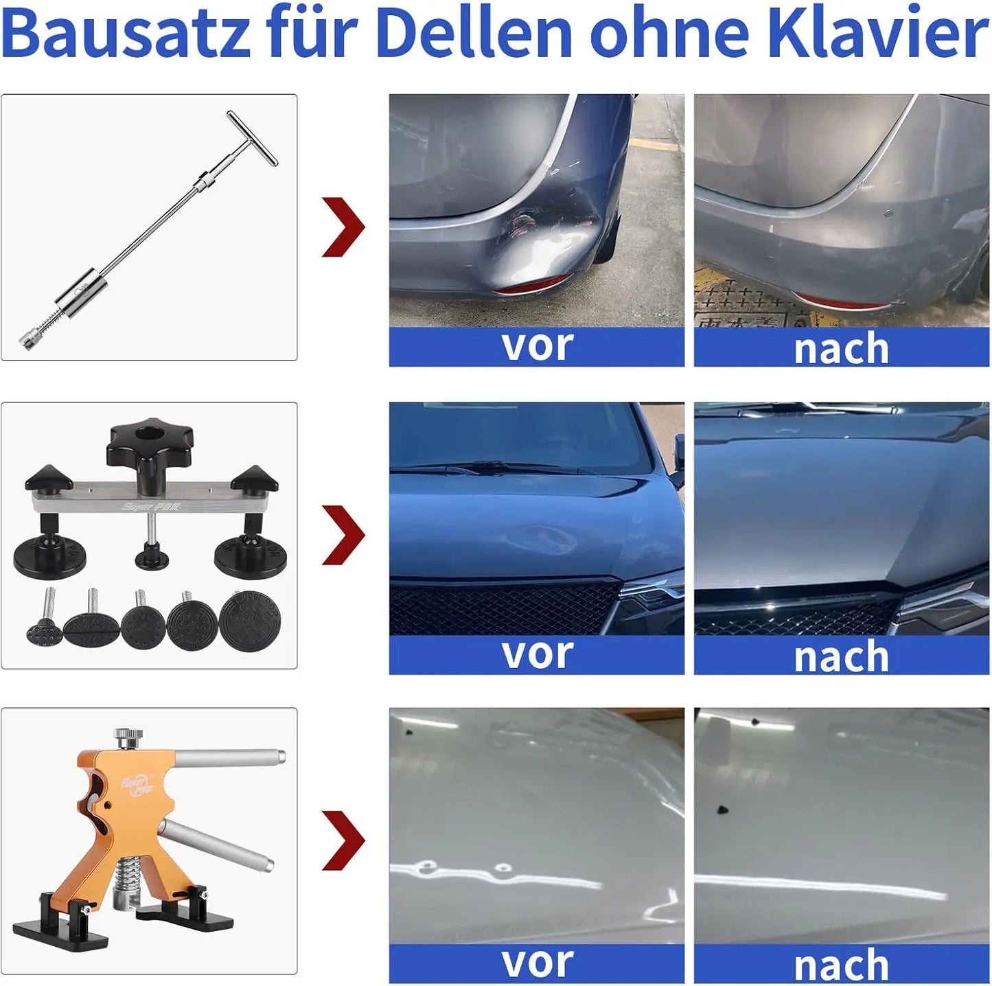 PDR Auto Paintless Dent Removal Kit For Car Repair Tools