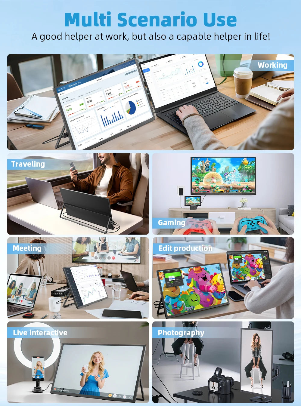 UPERFECT 4K QLED Portable Monitor For Laptop And Gaming
