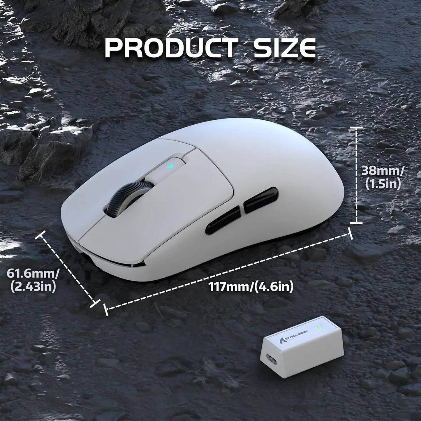 Attack Shark R6 Wireless Gaming Mouse with PAW 3950Max Sensor