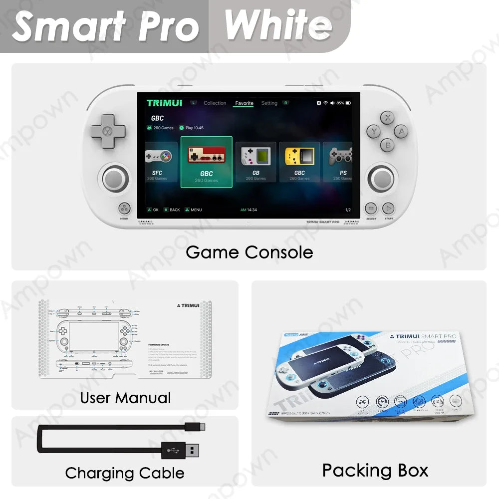 Trimui Smart Pro Handheld Game Console Linux System RGB Lighting