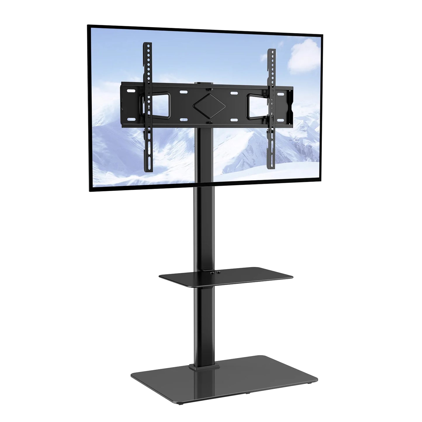 SucceBuy Height Adjustable Swivel Floor Television Stand