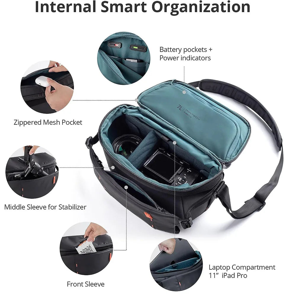 Pgtech OneMo Crossbody Camera Bag For Dslr Photography