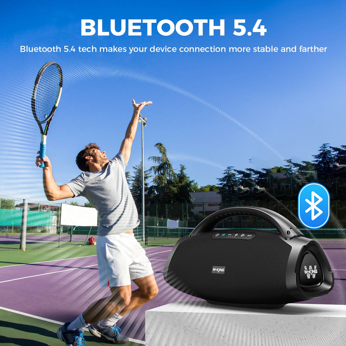 W King X20 Portable Bluetooth Speaker Deep Bass Waterproof Rugged Build