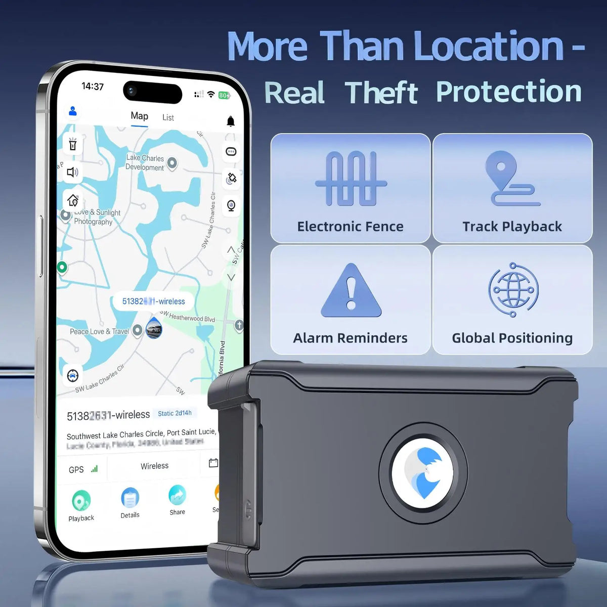 Wanwaytech Wireless Car GPS Tracker Anti Theft Vehicle Locator