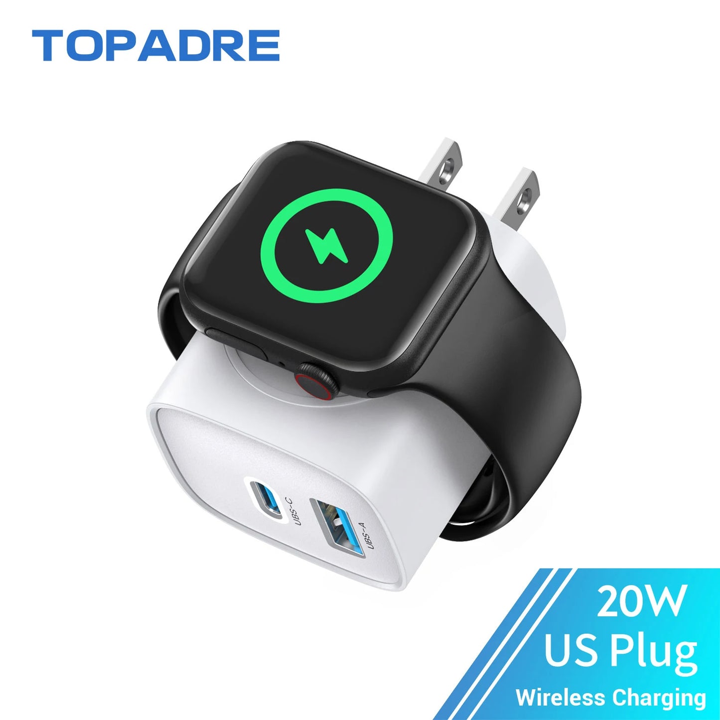 Topadre 3 In 1 Apple Watch Charger USB C PowerDelivery
