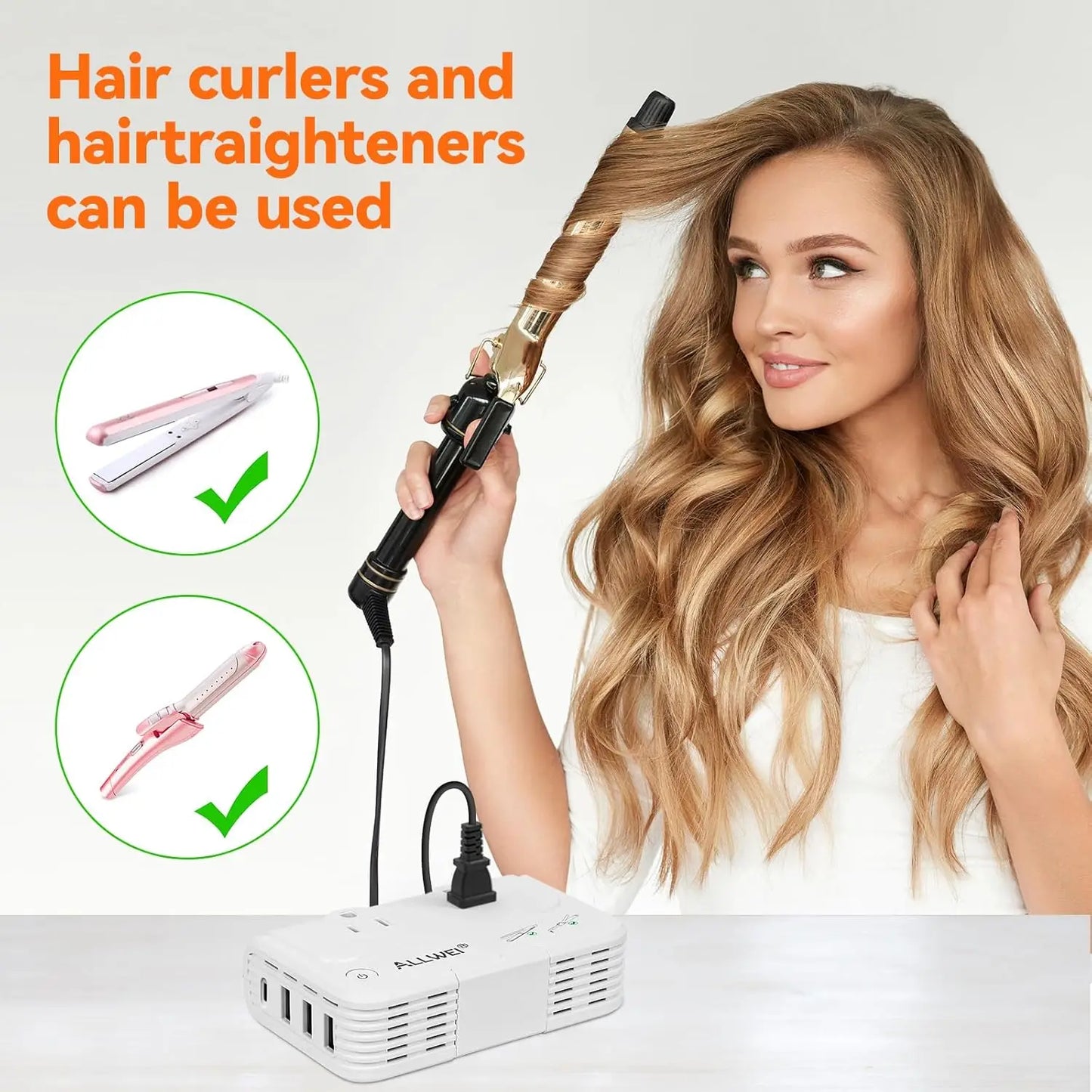 Universal Travel Adapter For Hair Styling Tools 200W