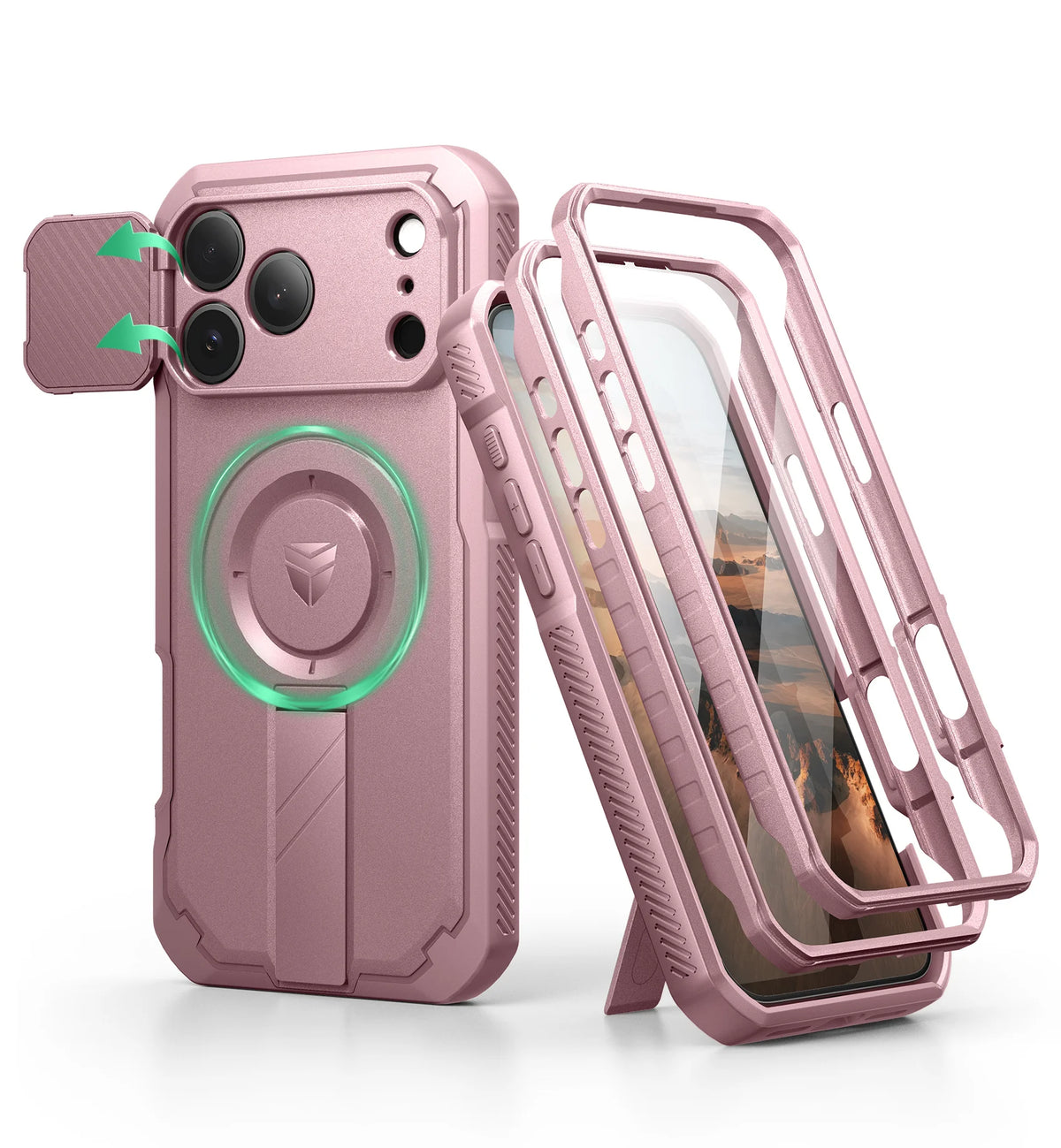 Dexnor Protective Case With Camera Cover And Kickstand For Phones