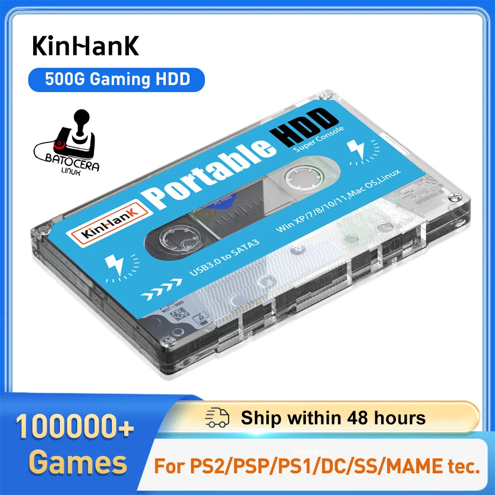 Kinhank Retro Super Console With 100000 Games Running Batocera OS