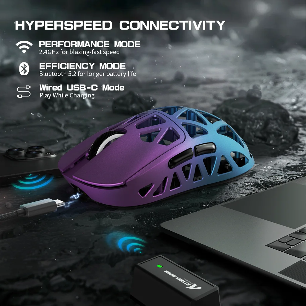 Attack Shark R2 Tri Mode Programmable Wireless Mouse