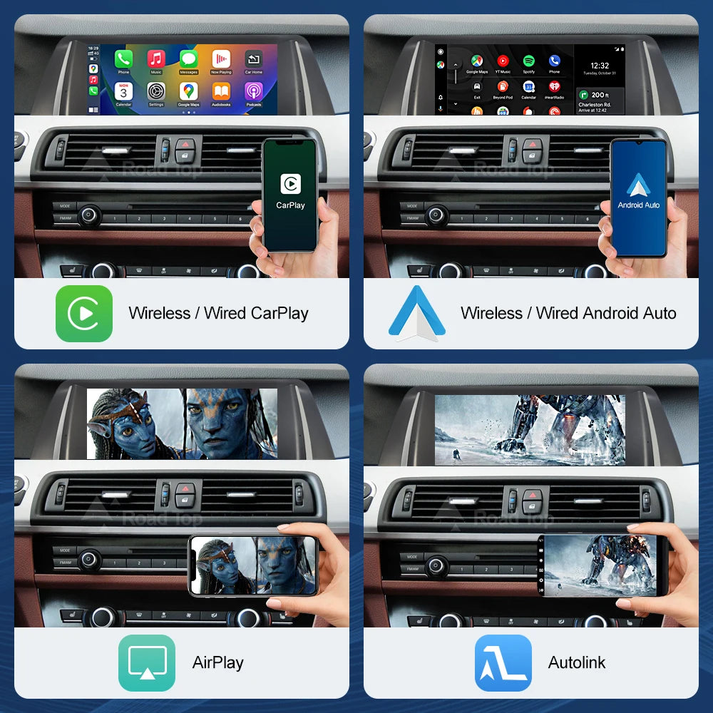Road Top Multimedia Display For BMW F10 F11 CIC NBT