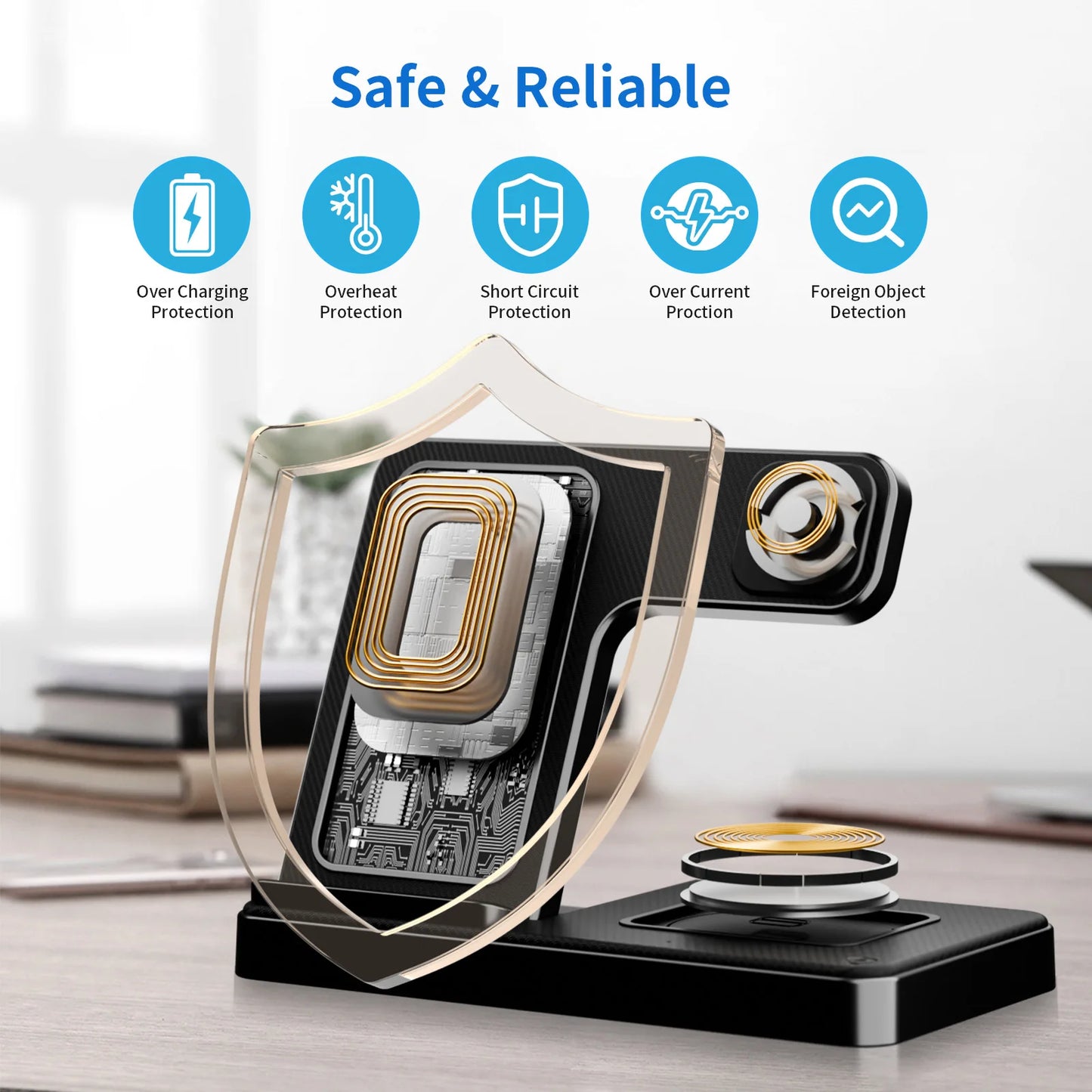 3 In 1 Magnetic Wireless Charger iPhone Watch AirPods