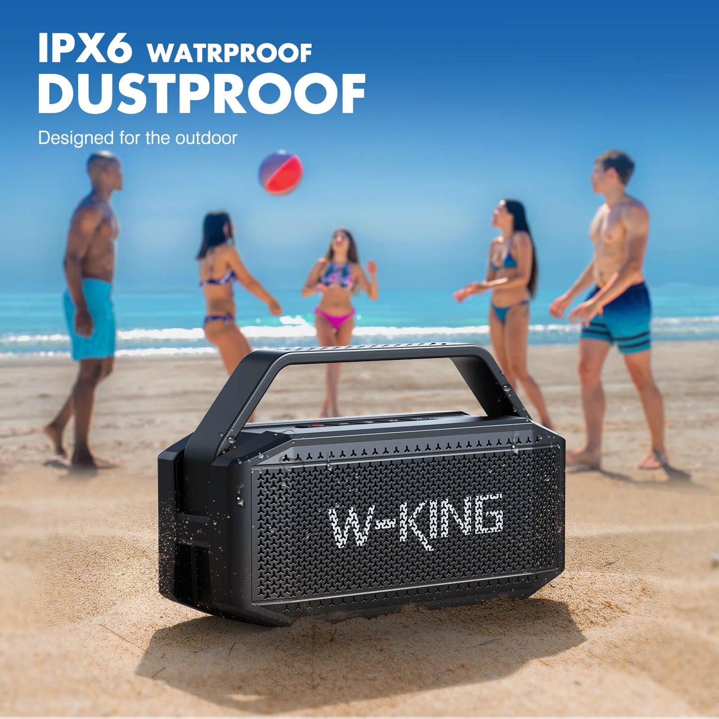 W-King D9-1 100W Peak Portable Bluetooth Speaker With Subwoofer Waterproof