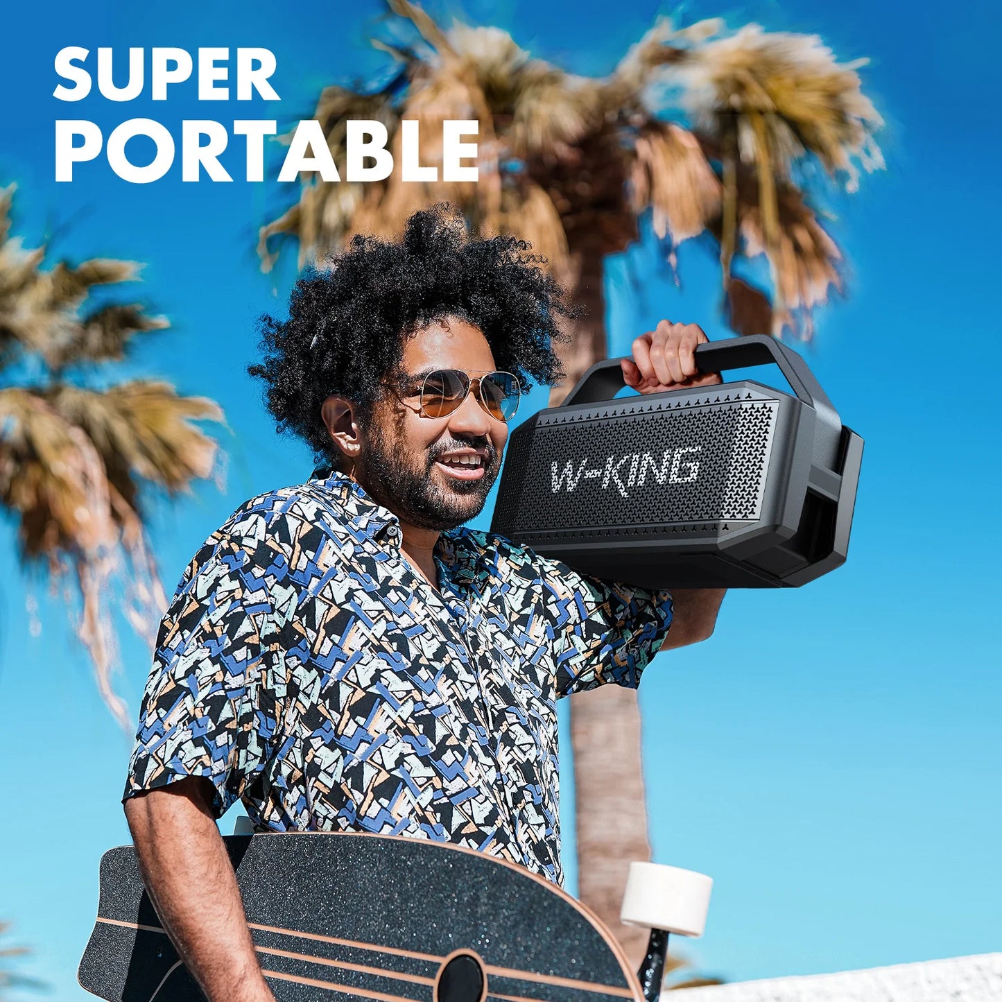 W-King D9-1 100W Peak Portable Bluetooth Speaker With Subwoofer Waterproof