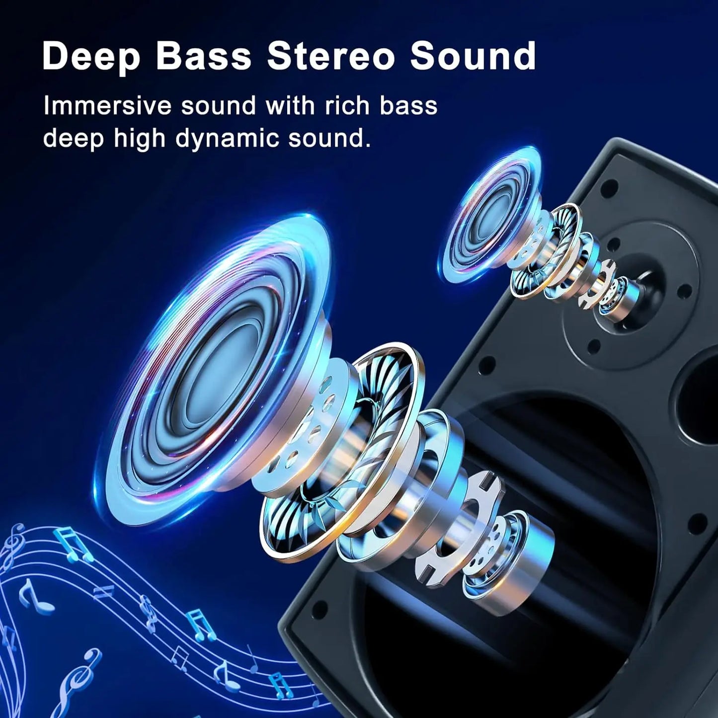 Herdio 800W Outdoor Bluetooth Speakers Waterproof Wall Mount Twin Pack