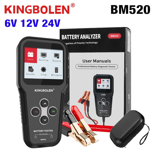 KINGBOLEN BM520 Professional Car Battery Tester For 6V 12V 24V