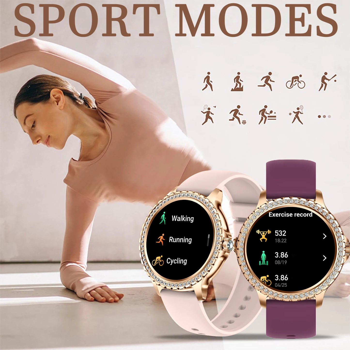 INNOFOVO Smart Watch for Women Touchscreen Fitness Tracker Wireless Calls