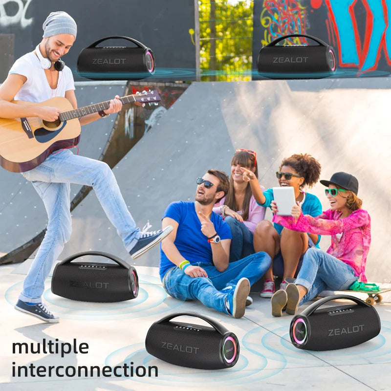Zealot S97 80W Bluetooth Speaker With RGB Lighting Waterproof