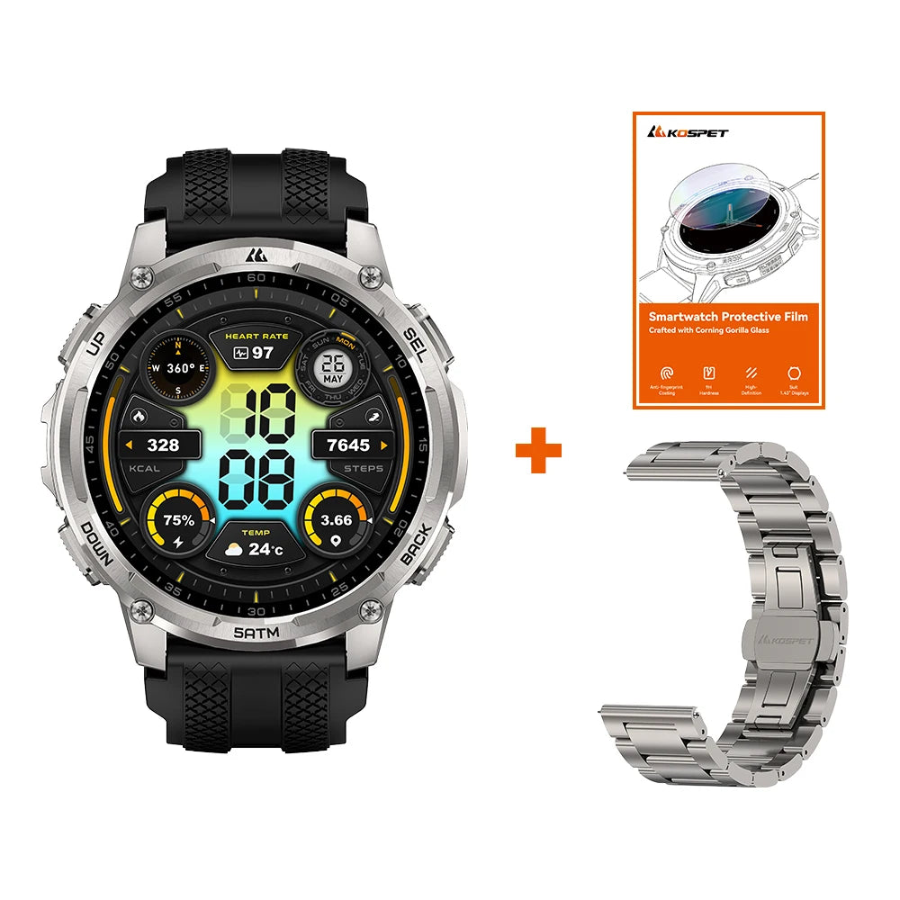 Kospet Tank T4C Rugged Smartwatch With Dual Band GPS Support