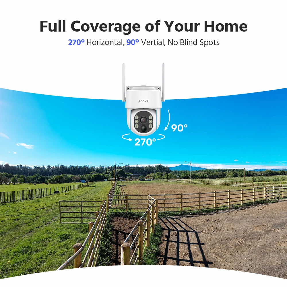 Annke 4MP Solar Wireless Security Camera With PIR Human Detection