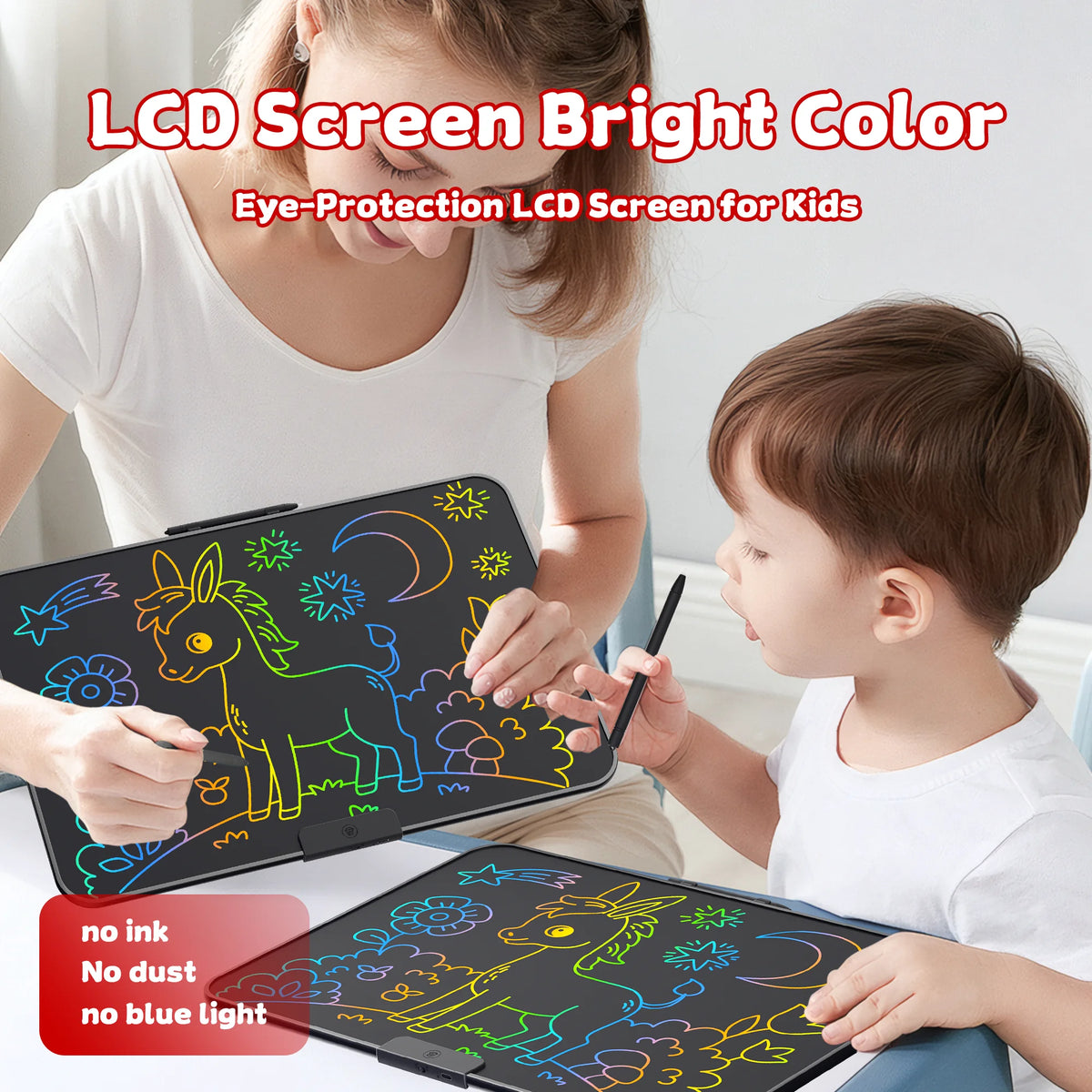 Rechargeable LCD Writing Tablet Electronic Drawing Board Kids Digital Doodle
