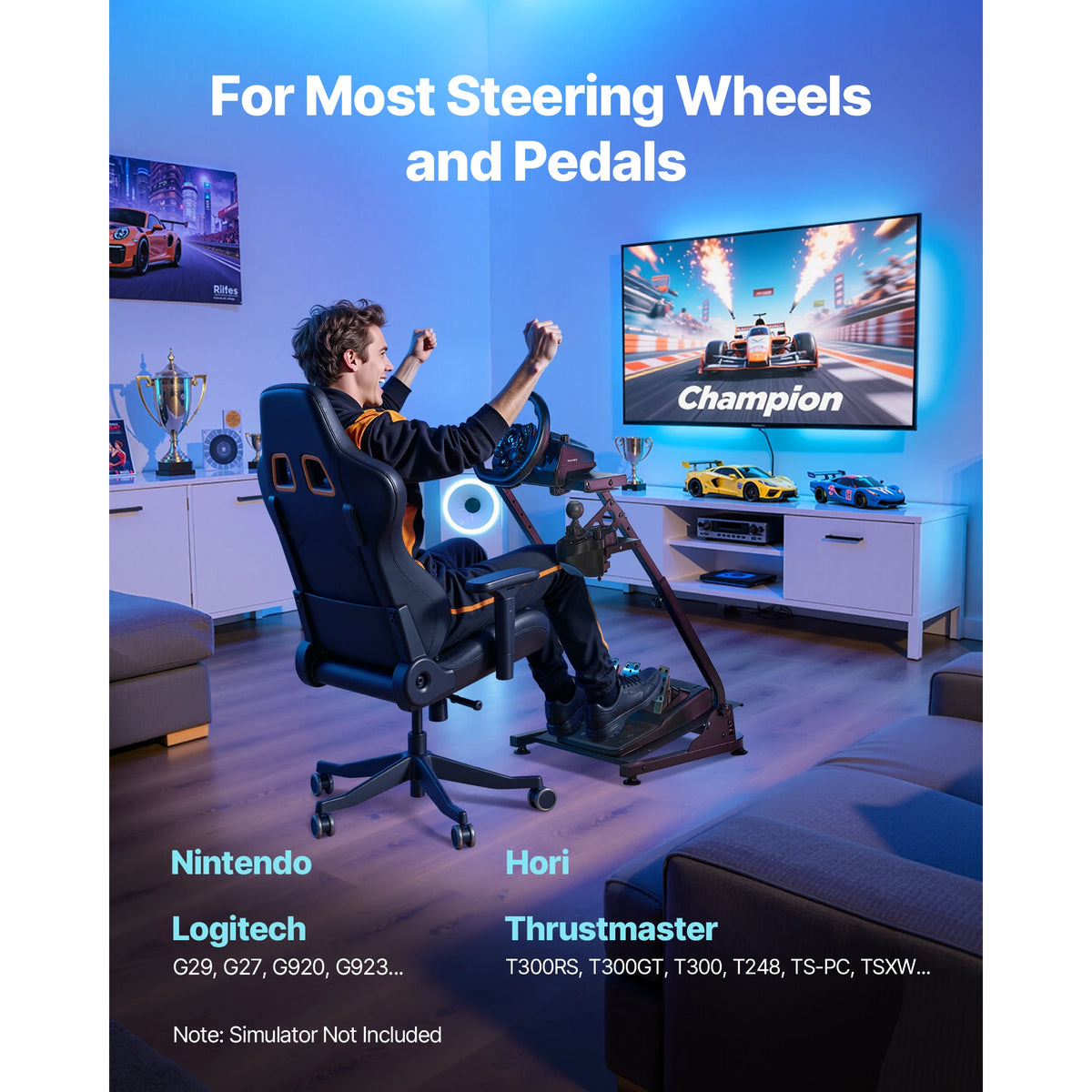 SucceBuy Adjustable Racing Wheel Stand Mount For Computer Gaming