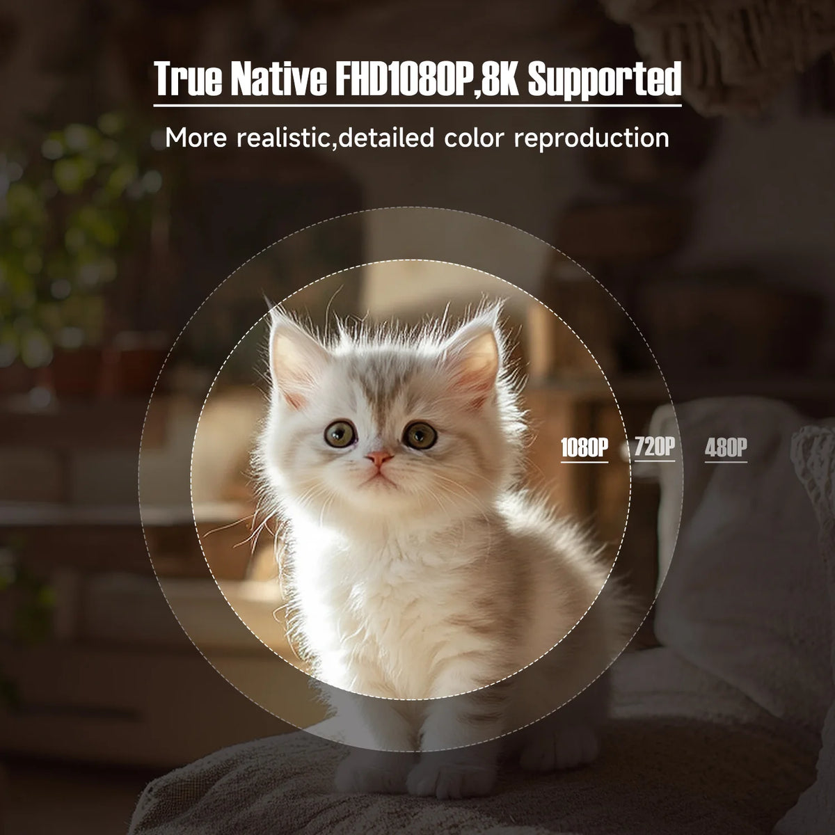 Magcubic Portable 1080P Projector With Auto Focus And Wifi