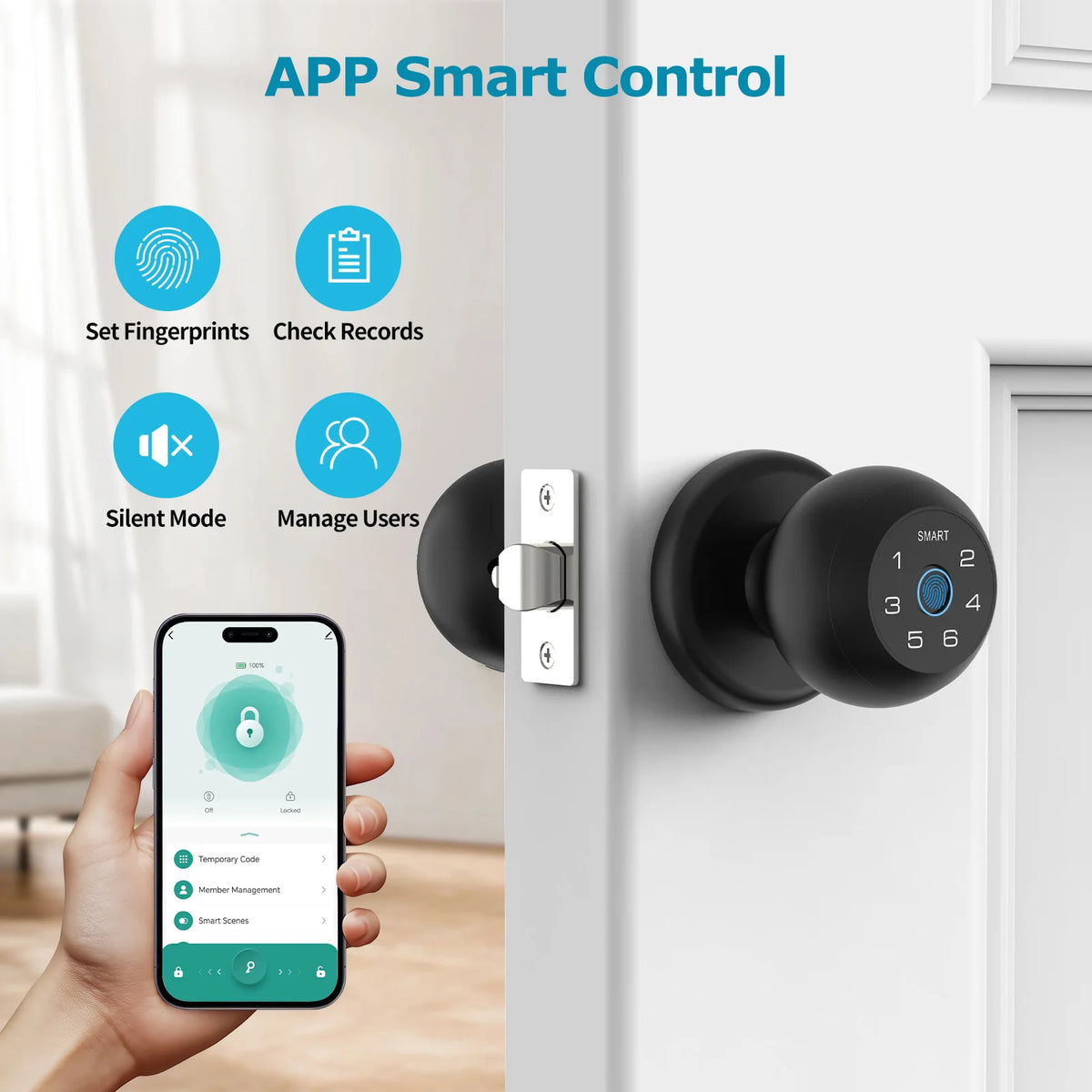 Viladepot Bluetooth Smart Fingerprint Lock With App Control