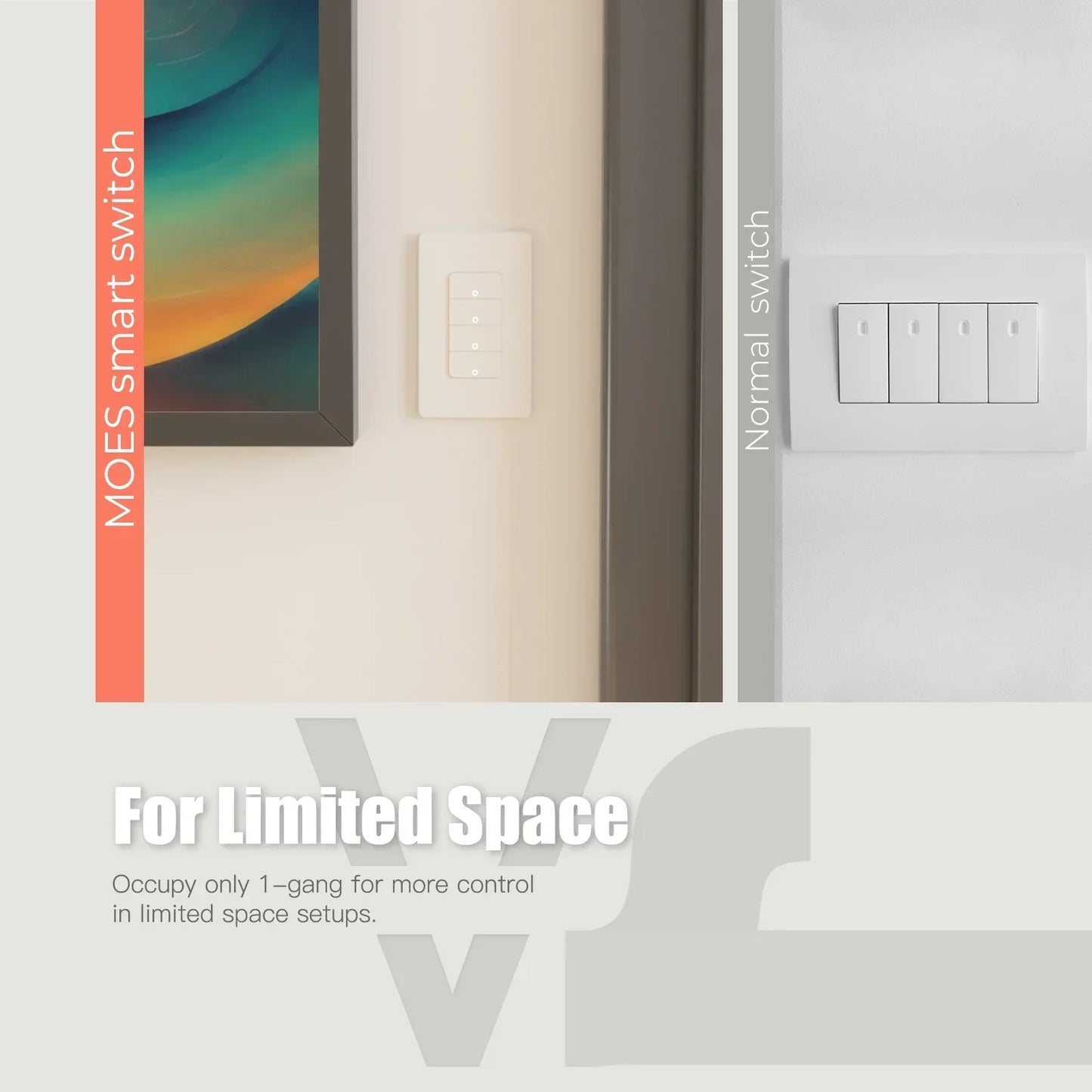 MOES ZigBee Tuya Smart Light Switch Wall Push Button