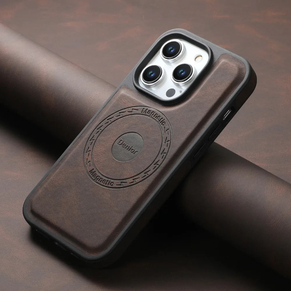 Licoers Magnetic Leather Case With Camera Protection For iPhone