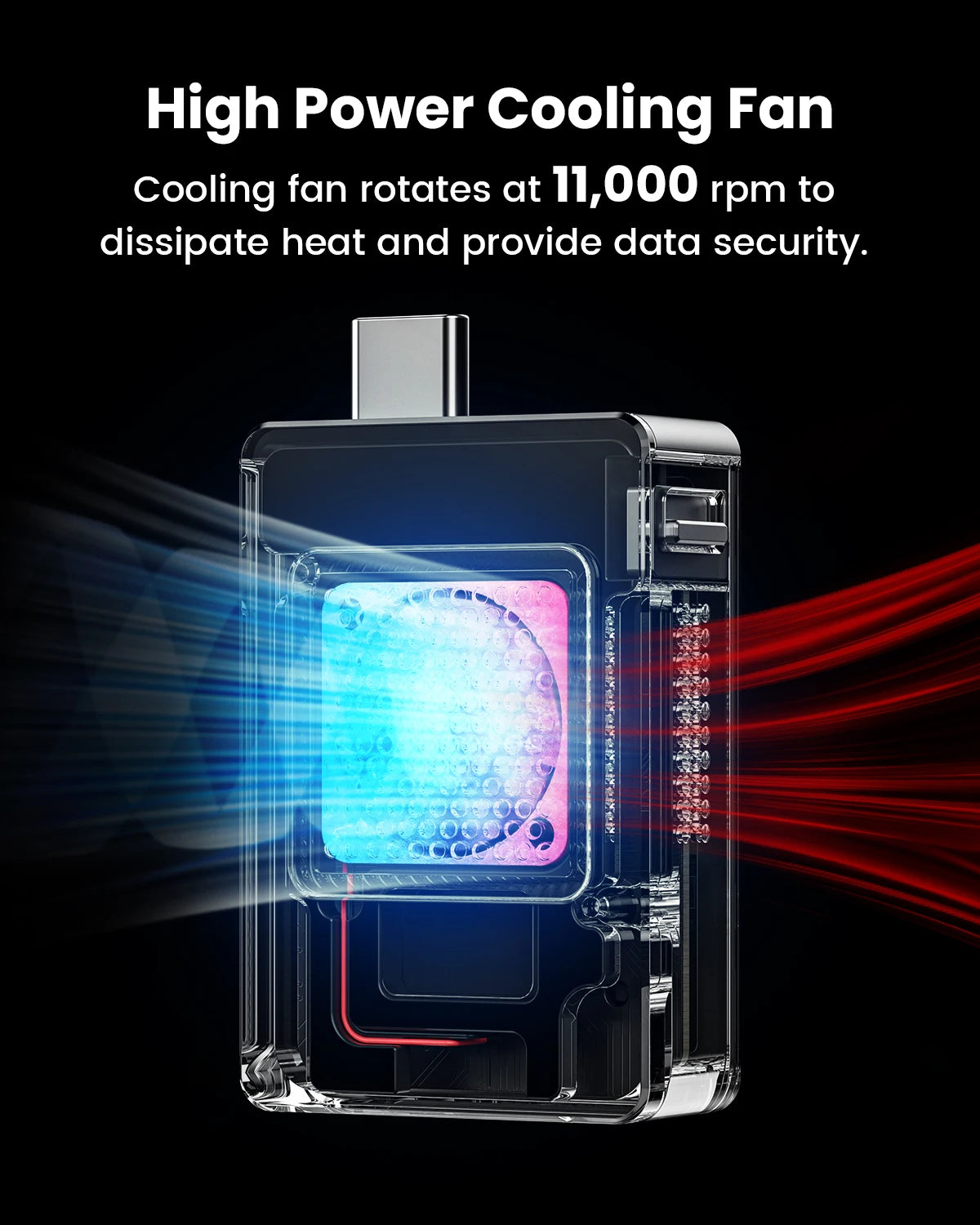 Sharge Nvme M2 Ssd Enclosure 10Gbps Portable Cooling Case