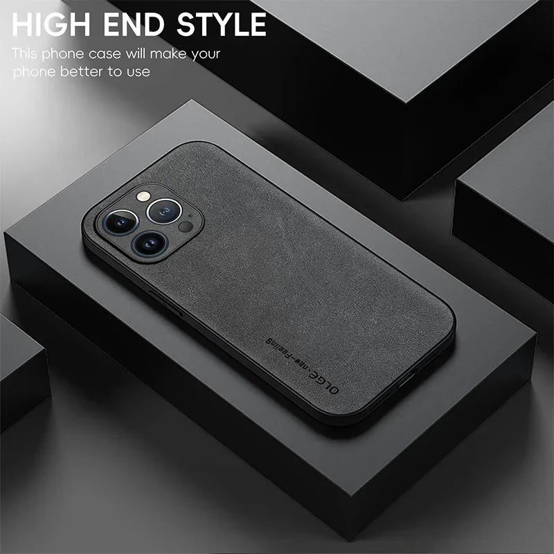 DIXSG Leather Phone Case For iPhone 11 12 13 14 15 16 17 Pro Max