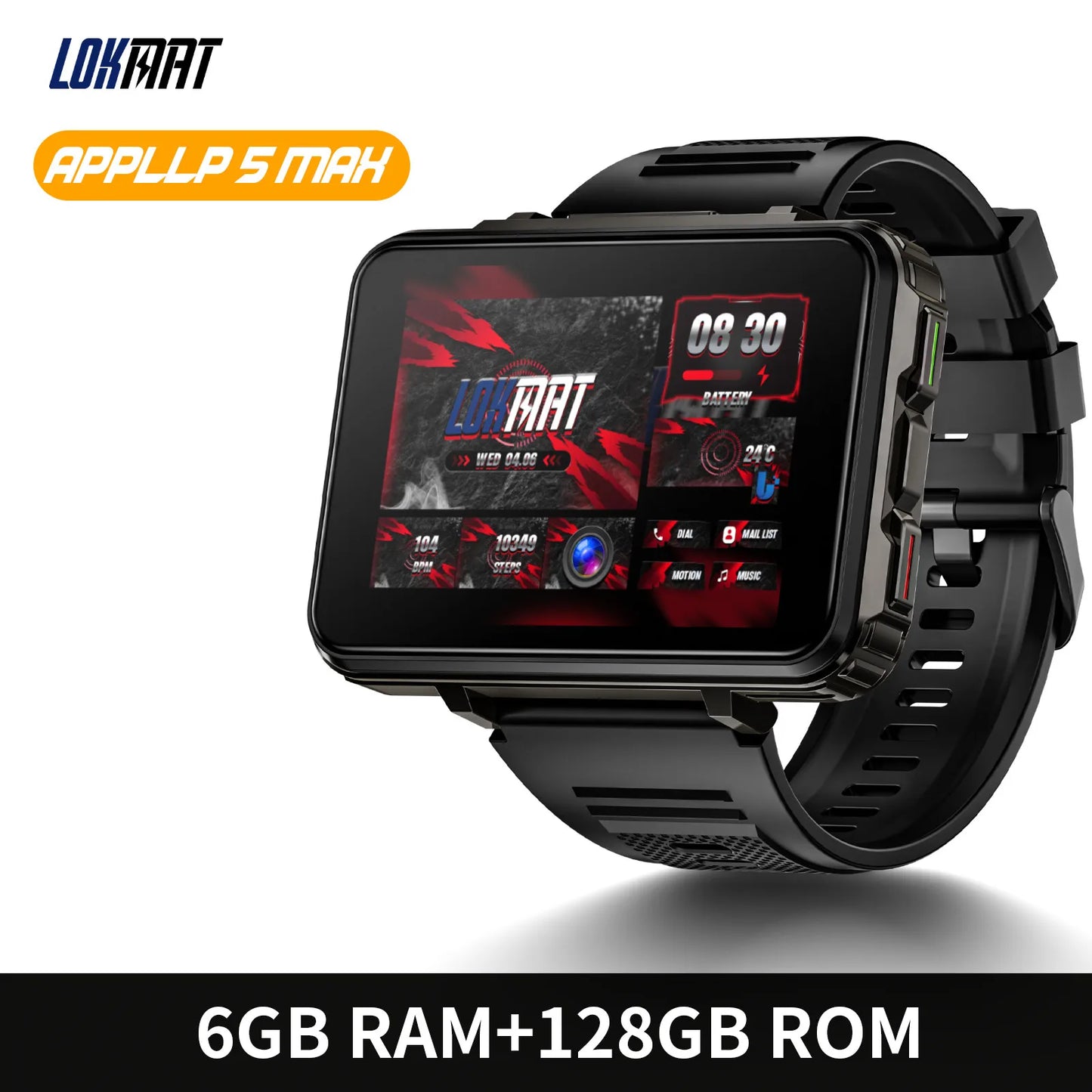 LOKMAT APPLLP 5 MAX Android Watch Phone 4G Dual Camera
