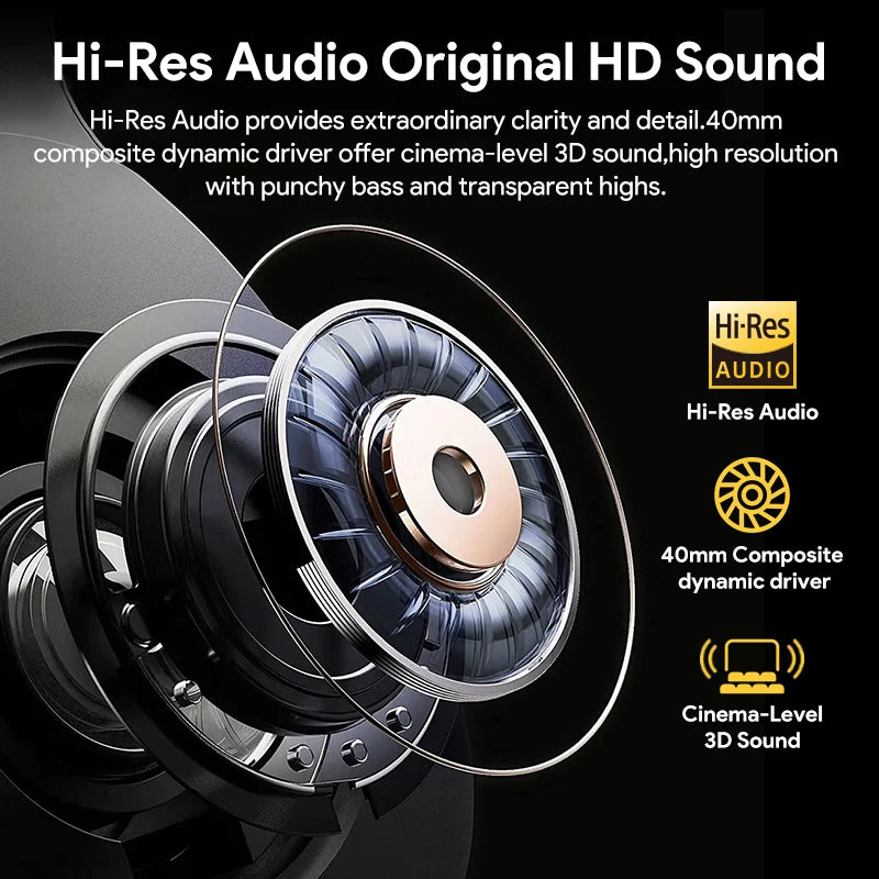 QCY H3 ANC Wireless Headphones Bluetooth 5.4 Hi Res Audio