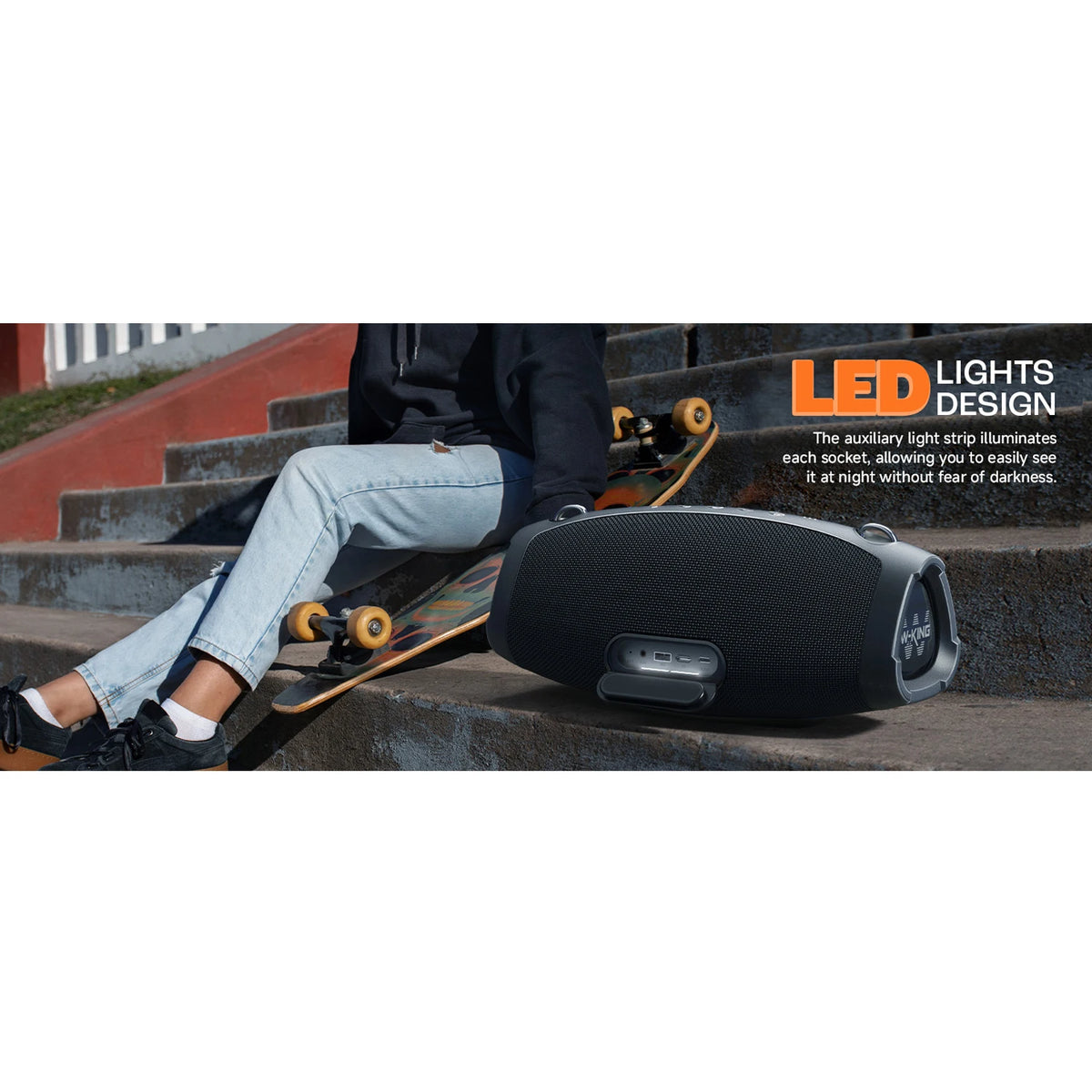 W-King X10 Portable Bluetooth Speaker With Deep Bass And Waterproof