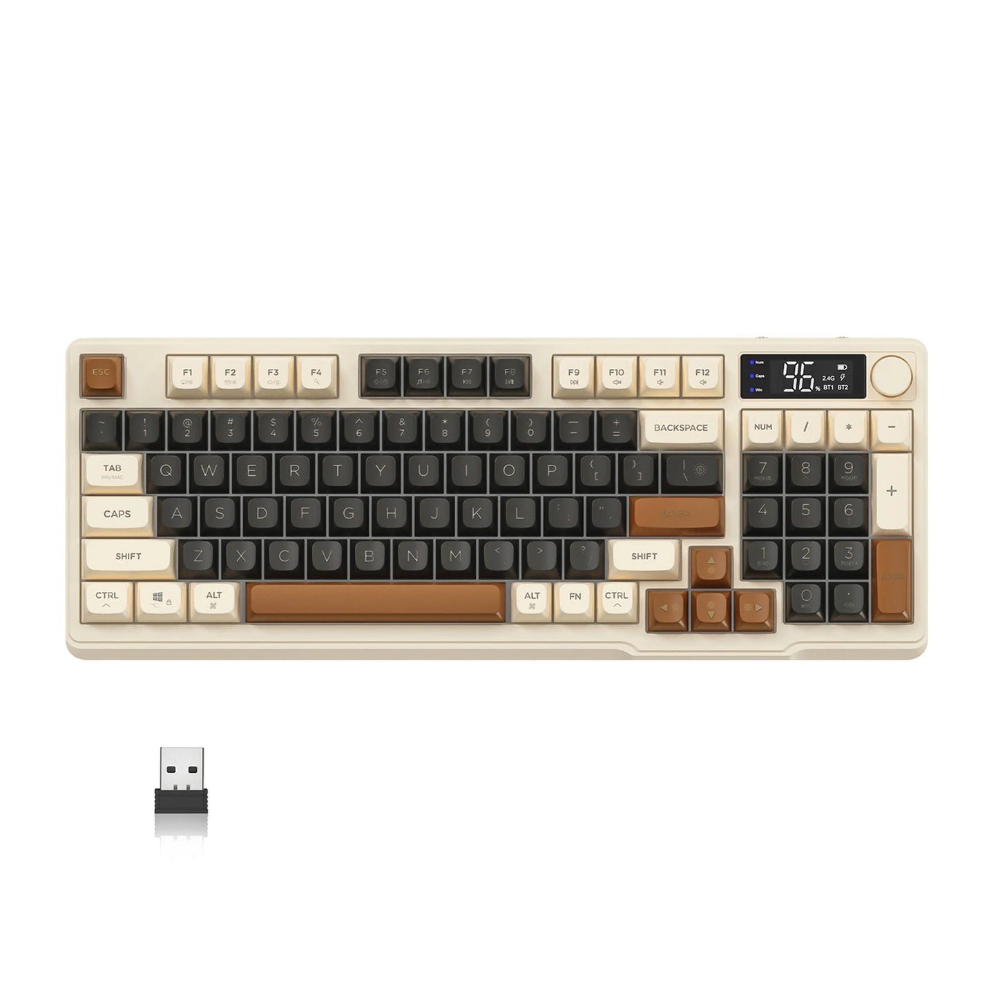 Attack Shark Wireless Gaming Keyboard With Display Screen and Knob