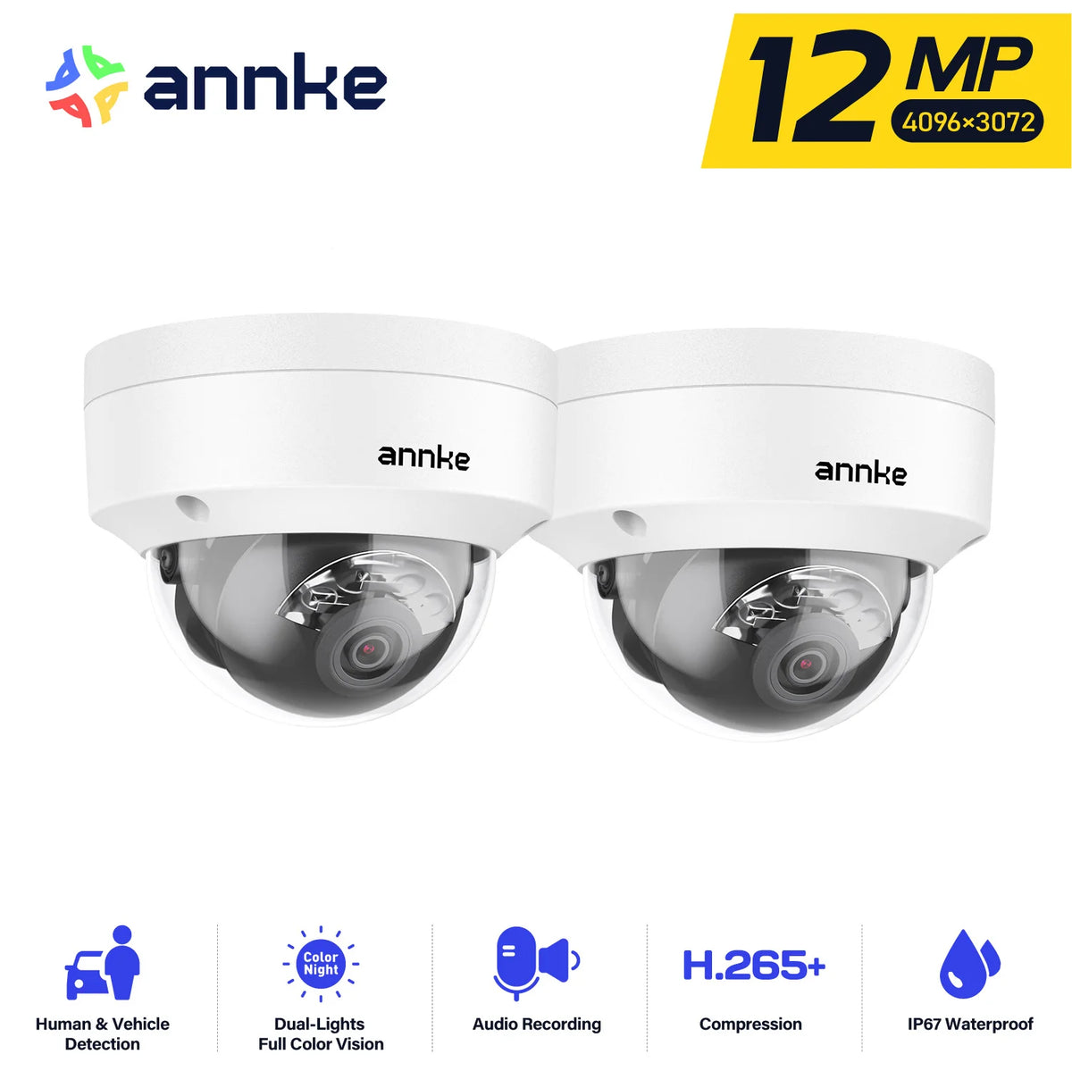 Annke 12MP Outdoor PoE Smart Dual Light Security Camera