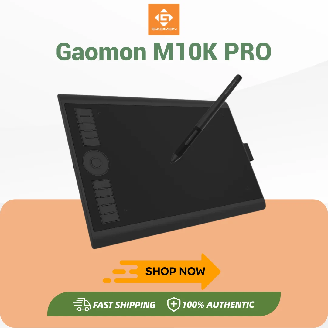 Gaomon M10K Pro Graphics Tablet For Digital Drawing And Art