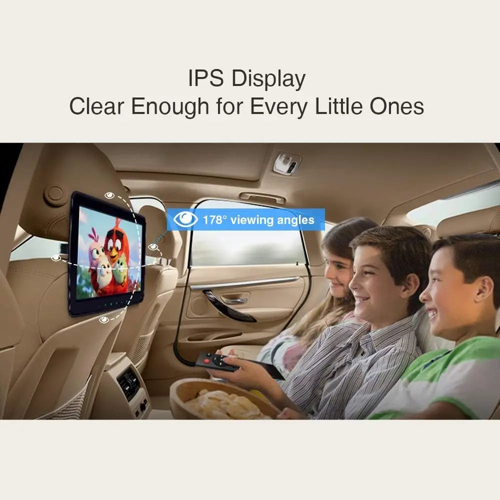 XMSJ Car Headrest Monitor with HDMI 1080P IPS for Backseat