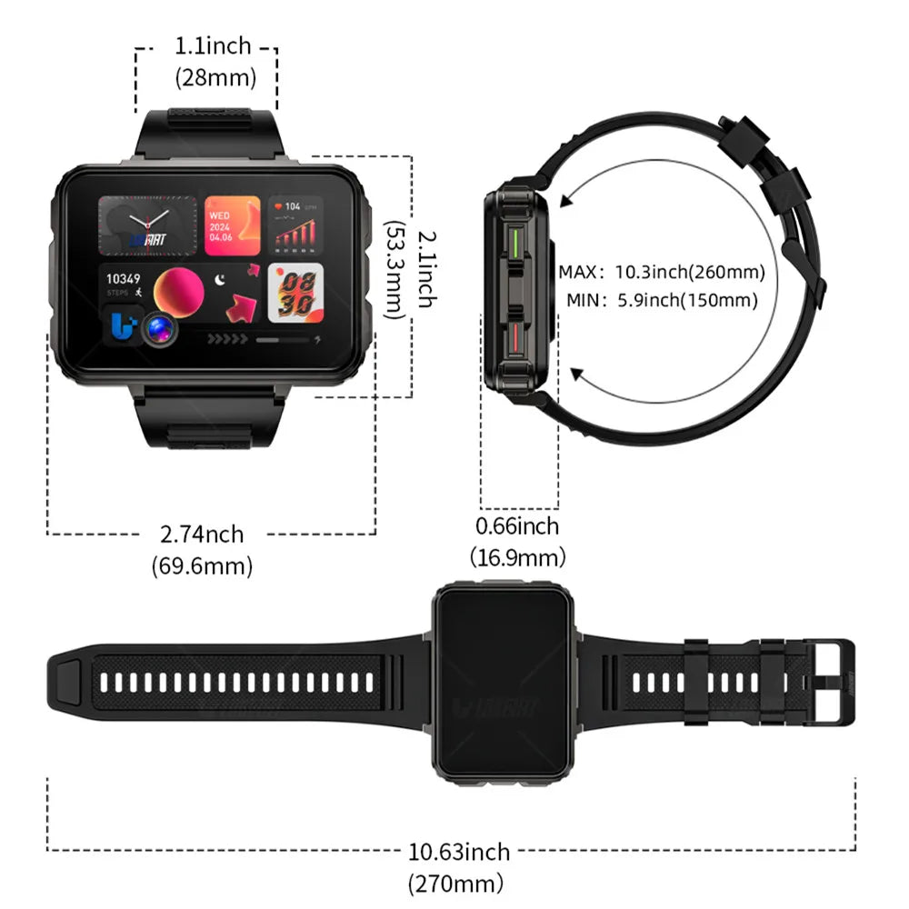 LOKMAT APPLLP 5 MAX Android Watch Phone 4G Dual Camera