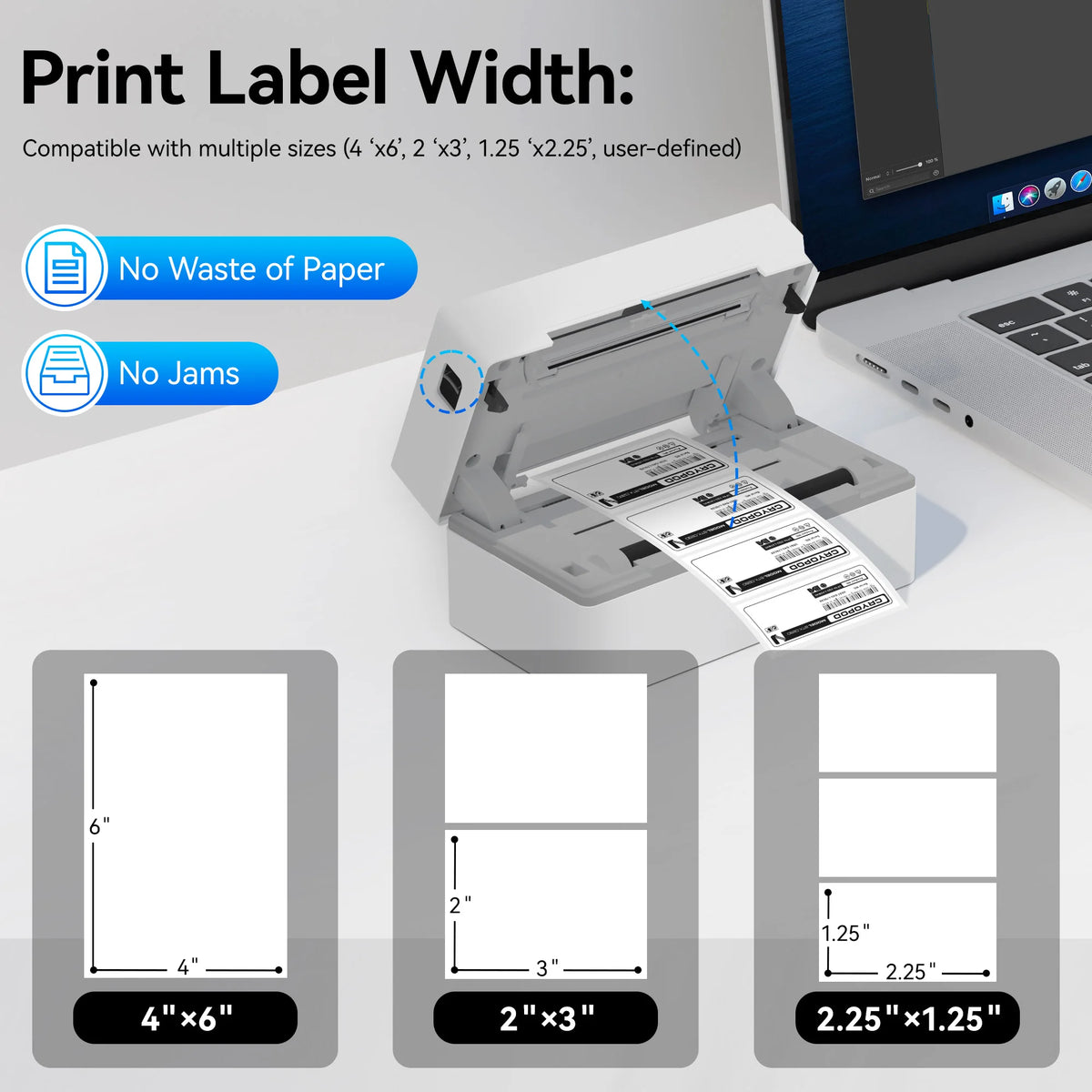 PeriPage Bluetooth Thermal Shipping Label Printer For Windows And Mac